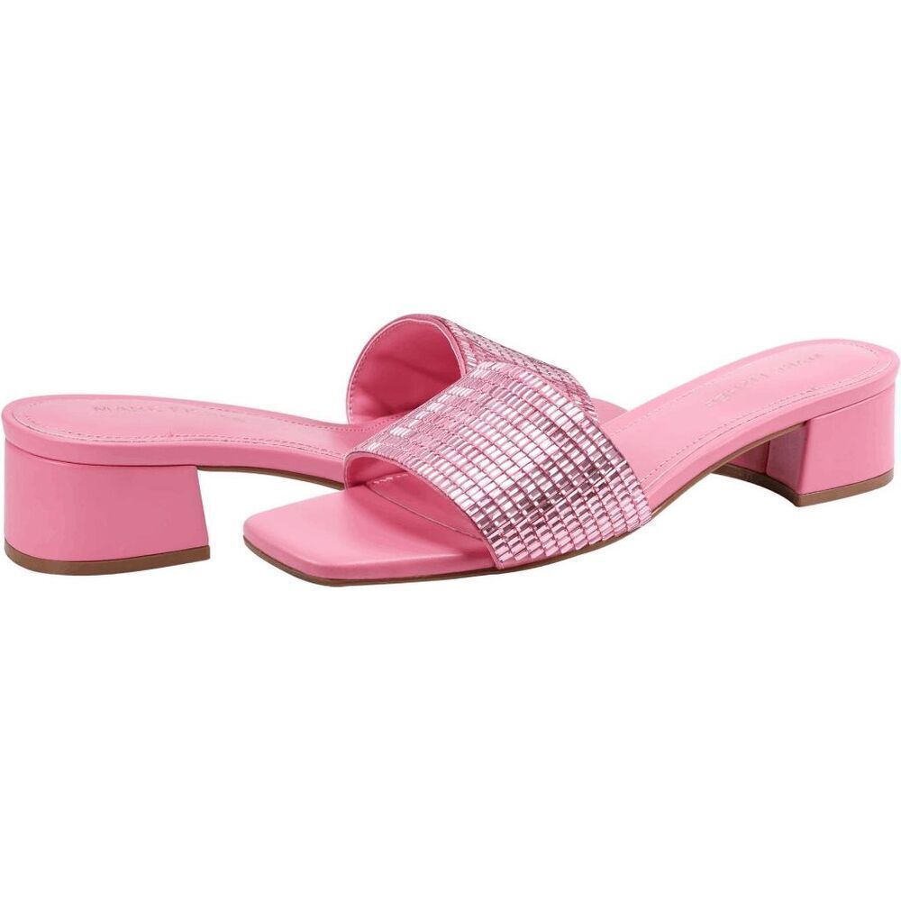 Marc Fisher Pink Embellished Slide Sandals - Picture 10 of 15